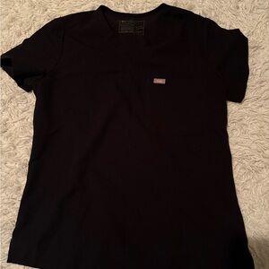 Figs Black Short Sleeve Catarina Scrub Top